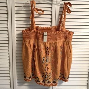 NWT Anthropologie Embroidered tank top- XL